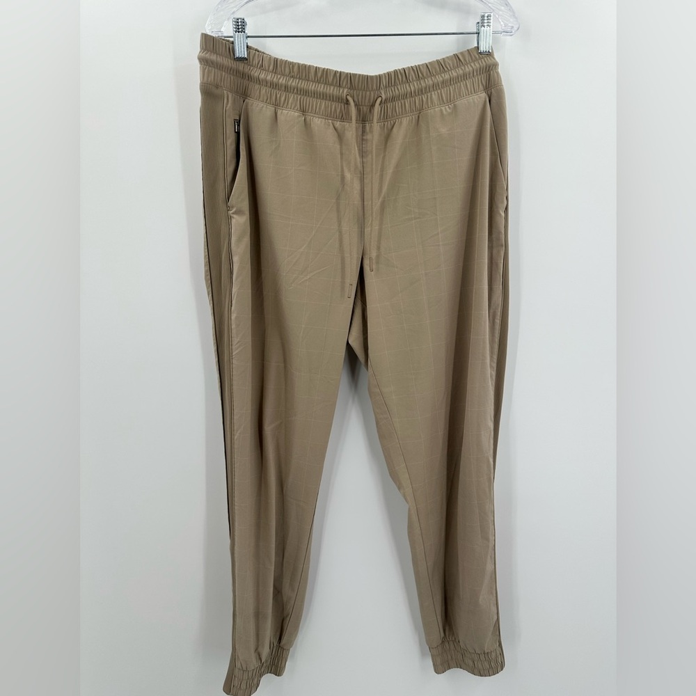 Athleta Women's Tan Brooklyn Textured Jogger Pants Size 14
